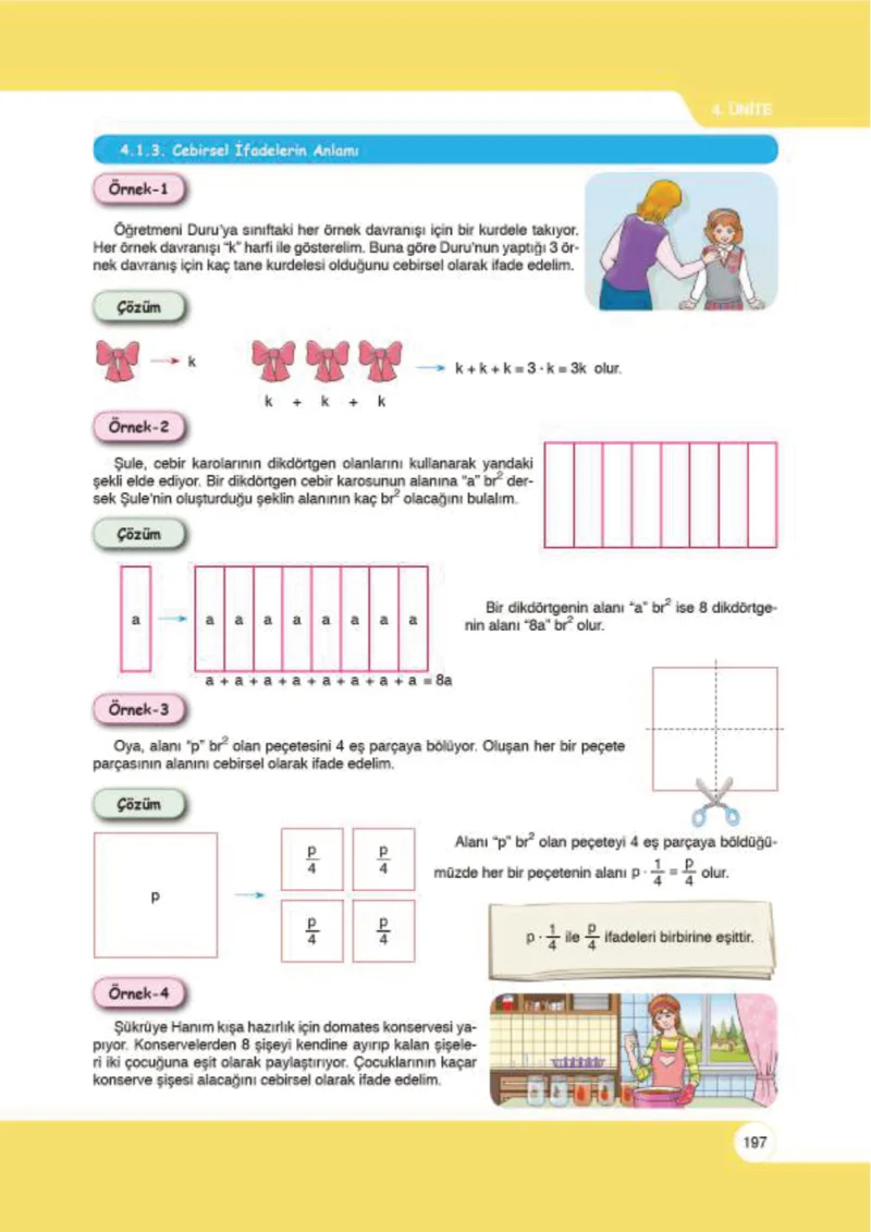 6. Sınıf Matematik Ders Kitabı Cevapları Öğün Yayınlar Sayfa 197