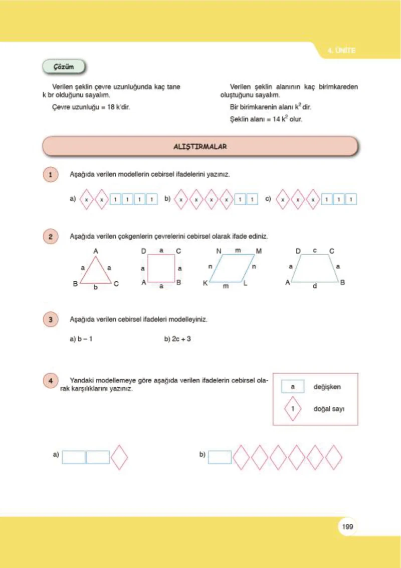 6. Sınıf Matematik Ders Kitabı Cevapları Öğün Yayınlar Sayfa 199