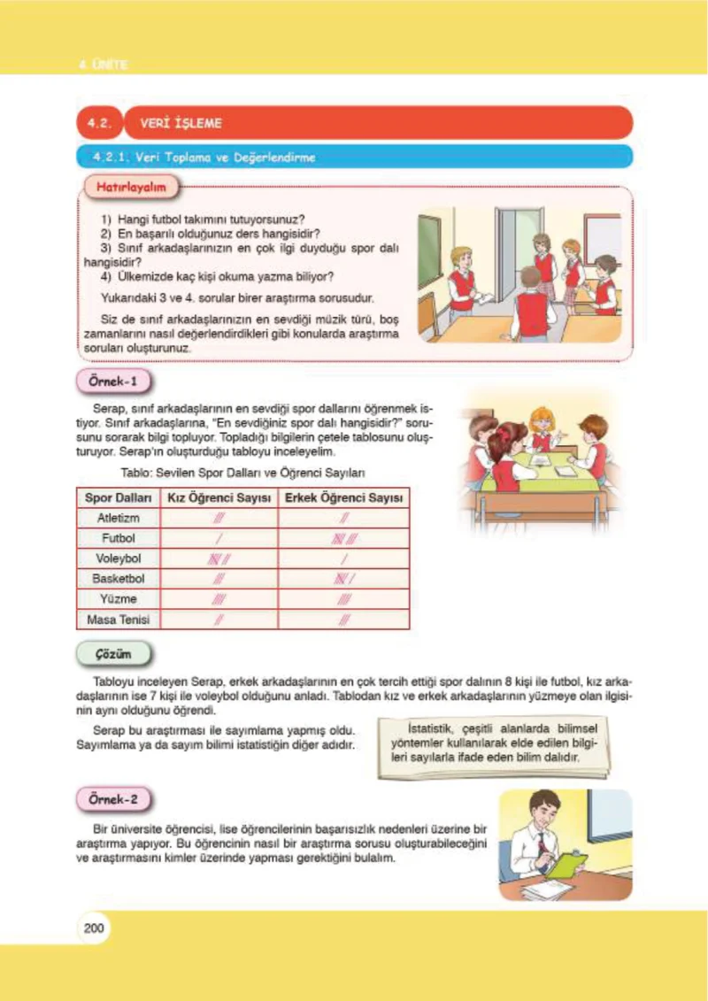 6. Sınıf Matematik Ders Kitabı Cevapları Öğün Yayınlar Sayfa 200