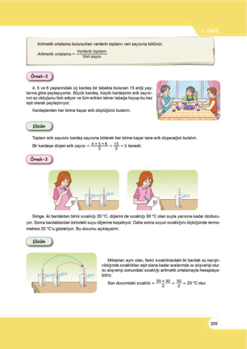 6. Sınıf Matematik Ders Kitabı Cevapları Öğün Yayınlar Sayfa 209