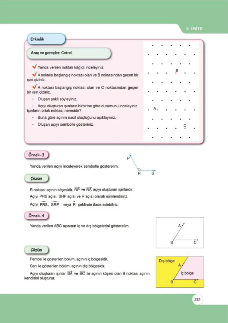 6. Sınıf Matematik Ders Kitabı Cevapları Öğün Yayınlar Sayfa 231