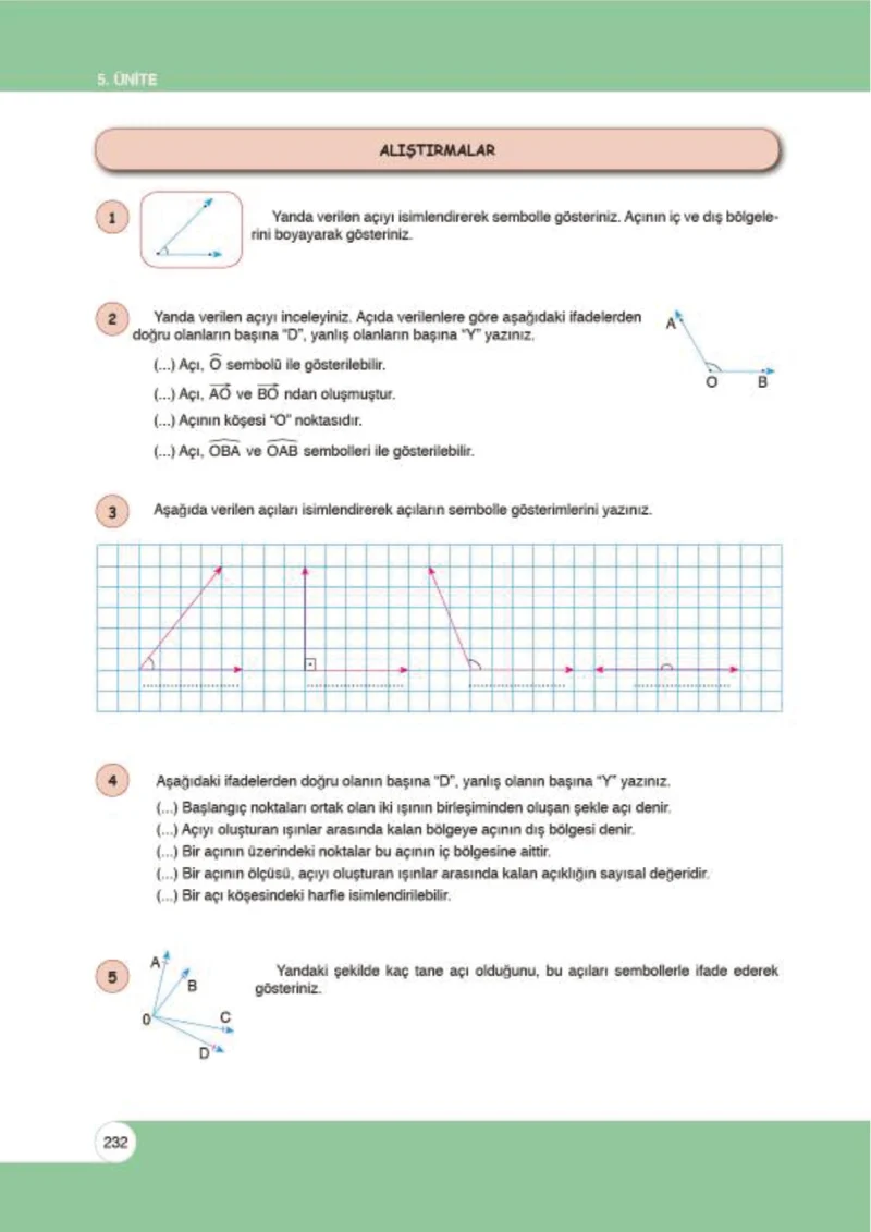 6. Sınıf Matematik Ders Kitabı Cevapları Öğün Yayınlar Sayfa 232
