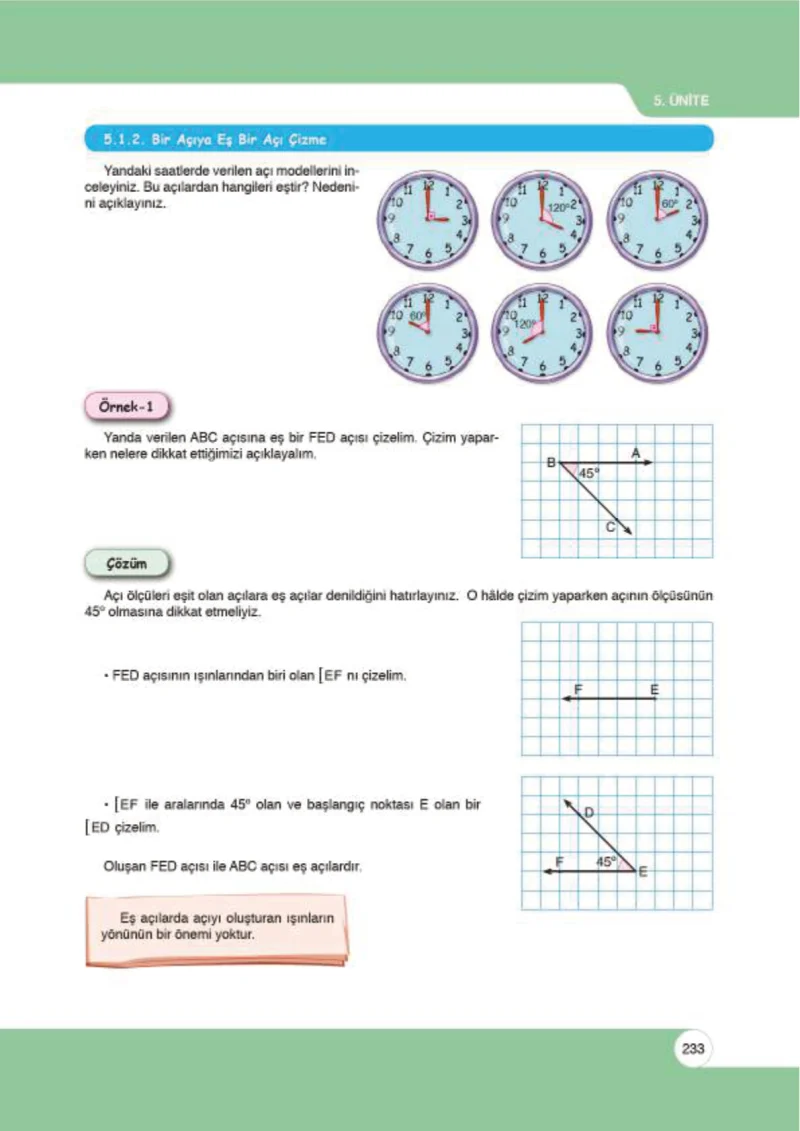 6. Sınıf Matematik Ders Kitabı Cevapları Öğün Yayınlar Sayfa 233