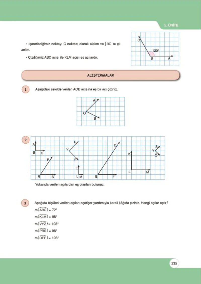 6. Sınıf Matematik Ders Kitabı Cevapları Öğün Yayınlar Sayfa 235