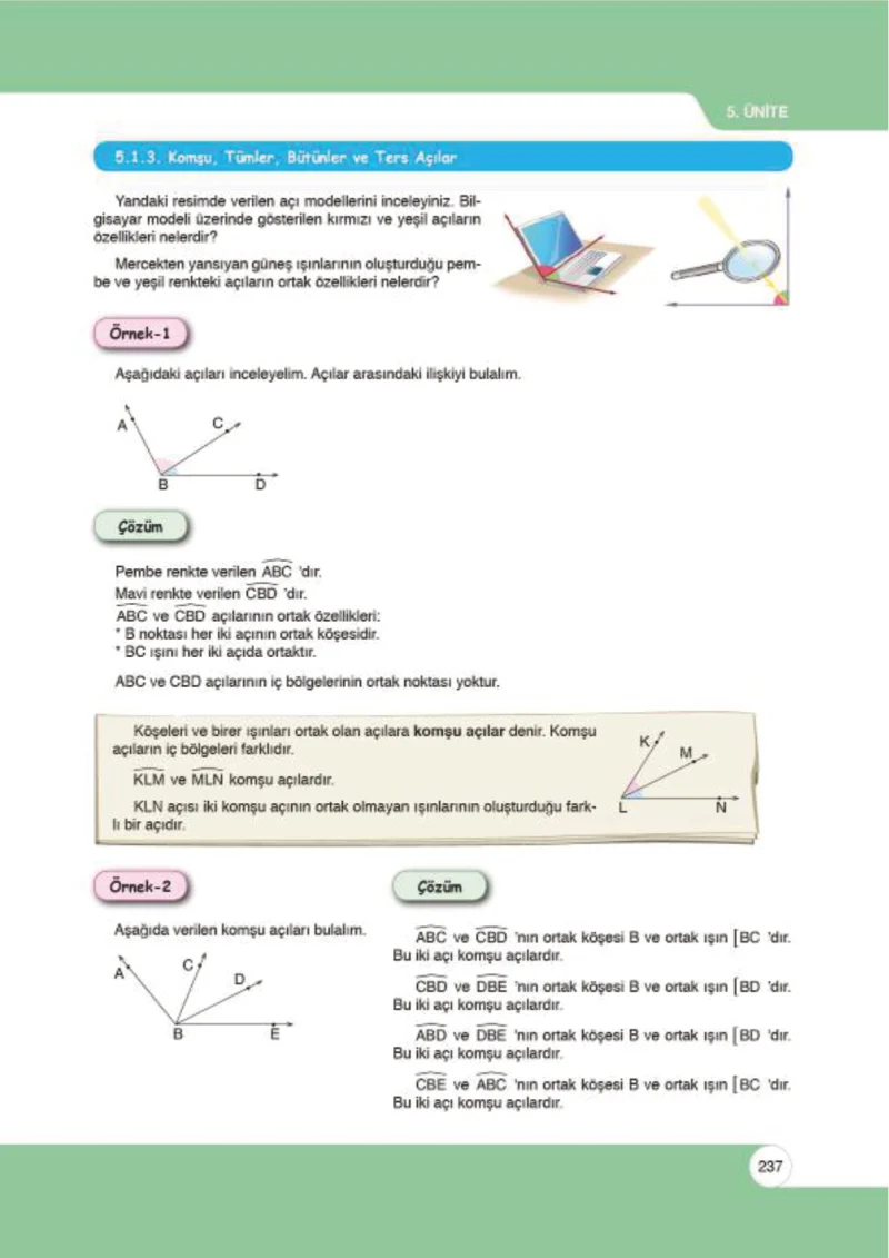 6. Sınıf Matematik Ders Kitabı Cevapları Öğün Yayınlar Sayfa 237