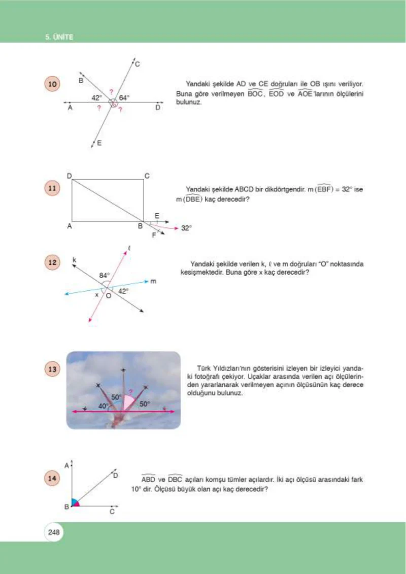 6. Sınıf Matematik Ders Kitabı Cevapları Öğün Yayınlar Sayfa 248