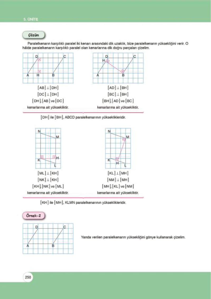 6. Sınıf Matematik Ders Kitabı Cevapları Öğün Yayınlar Sayfa 250