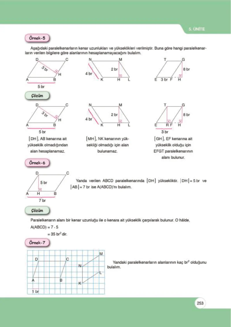 6. Sınıf Matematik Ders Kitabı Cevapları Öğün Yayınlar Sayfa 253