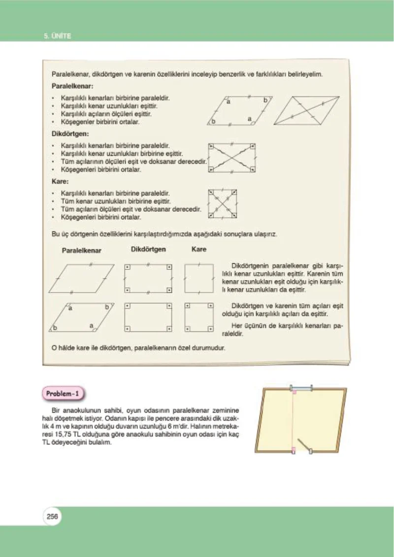 6. Sınıf Matematik Ders Kitabı Cevapları Öğün Yayınlar Sayfa 256