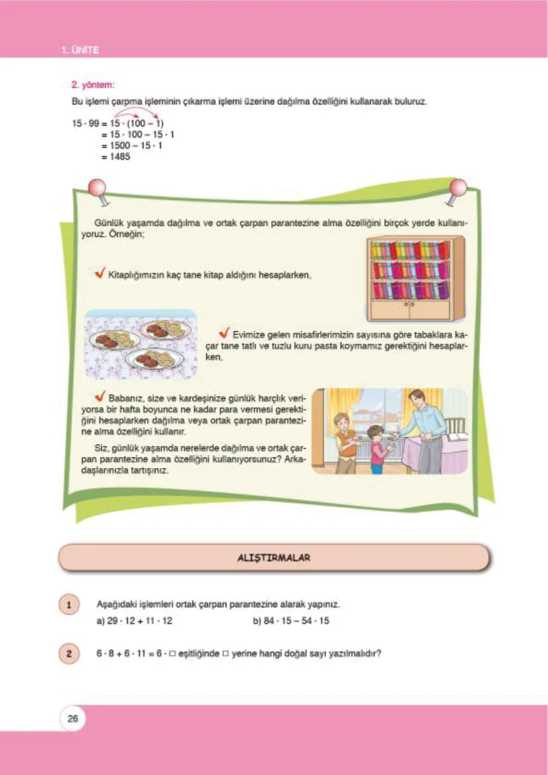 6. Sınıf Matematik Ders Kitabı Cevapları Öğün Yayınlar Sayfa 26