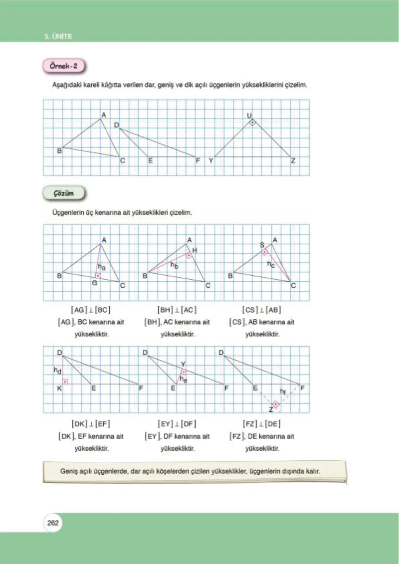 6. Sınıf Matematik Ders Kitabı Cevapları Öğün Yayınlar Sayfa 262