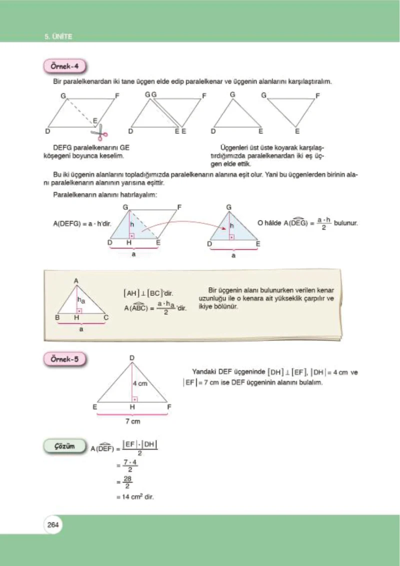 6. Sınıf Matematik Ders Kitabı Cevapları Öğün Yayınlar Sayfa 264