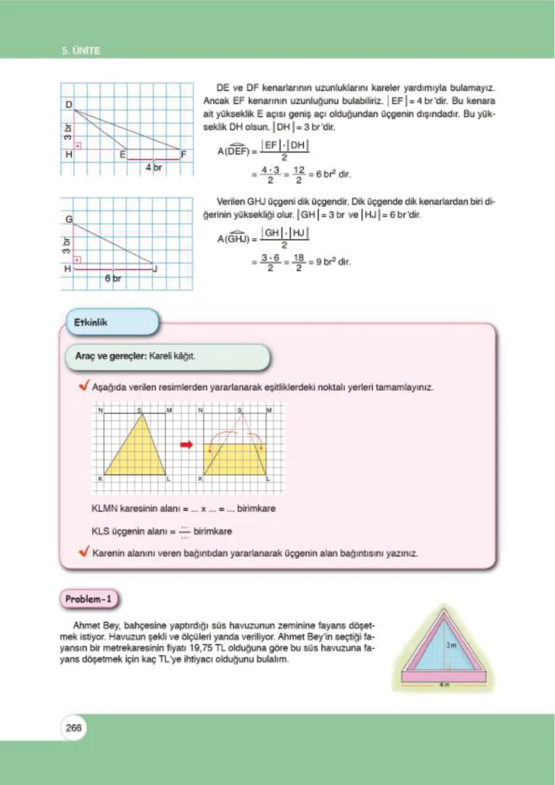 6. Sınıf Matematik Ders Kitabı Cevapları Öğün Yayınlar Sayfa 266
