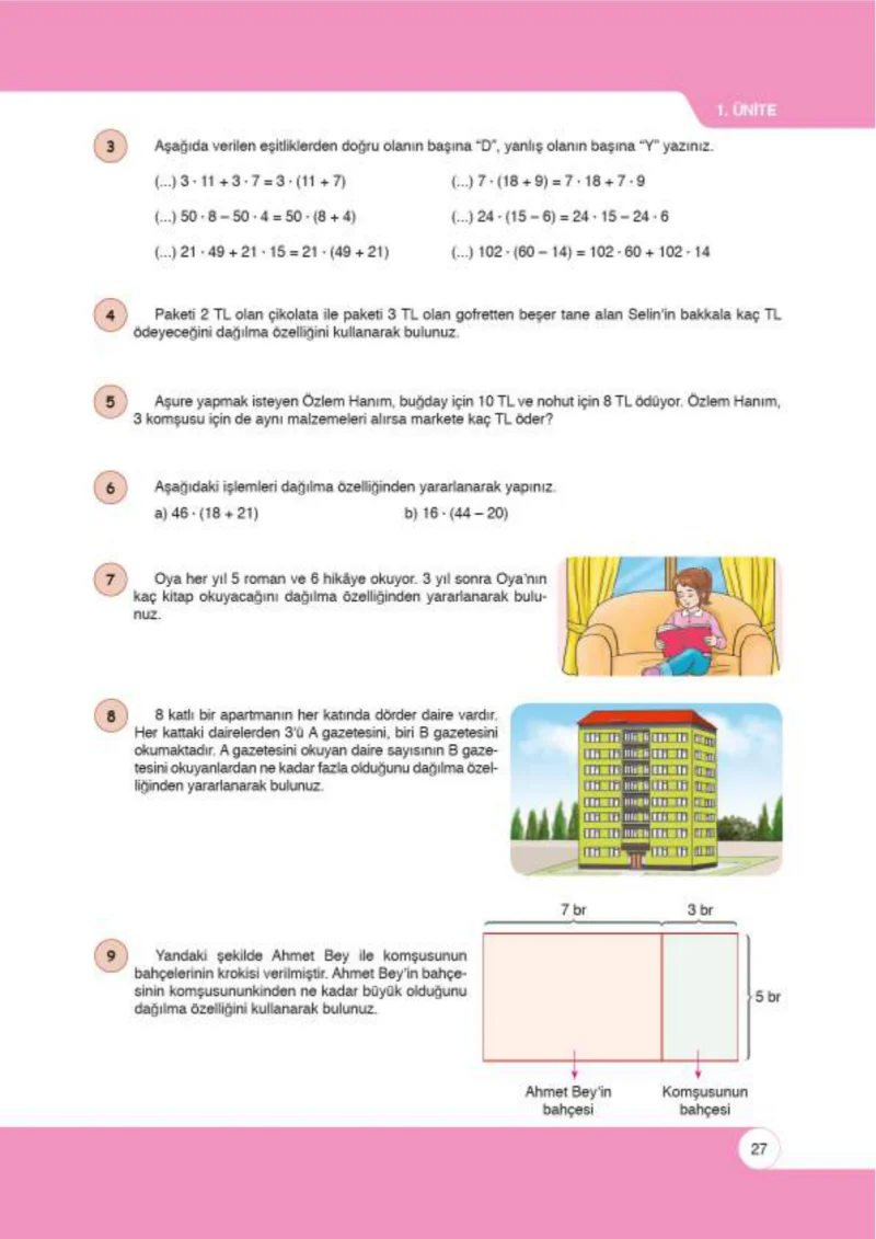 6. Sınıf Matematik Ders Kitabı Cevapları Öğün Yayınlar Sayfa 27