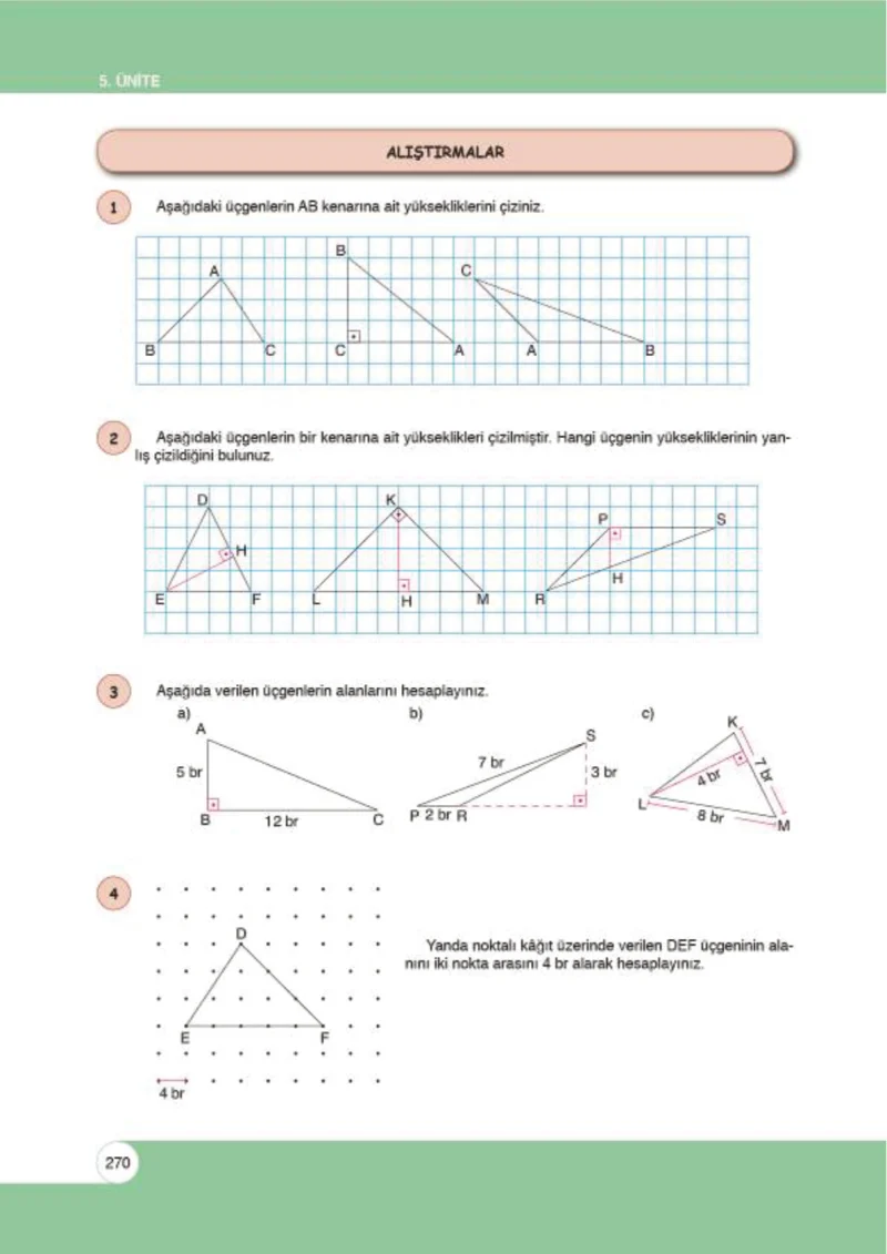 6. Sınıf Matematik Ders Kitabı Cevapları Öğün Yayınlar Sayfa 270