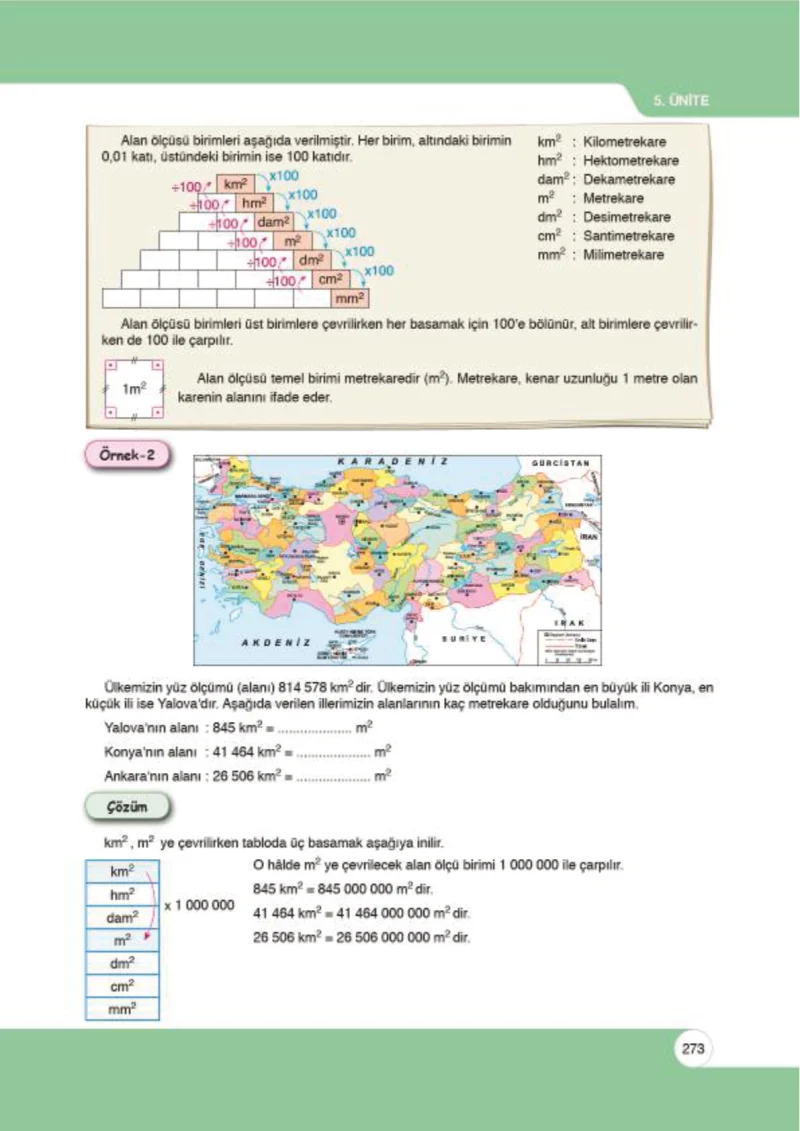 6. Sınıf Matematik Ders Kitabı Cevapları Öğün Yayınlar Sayfa 273