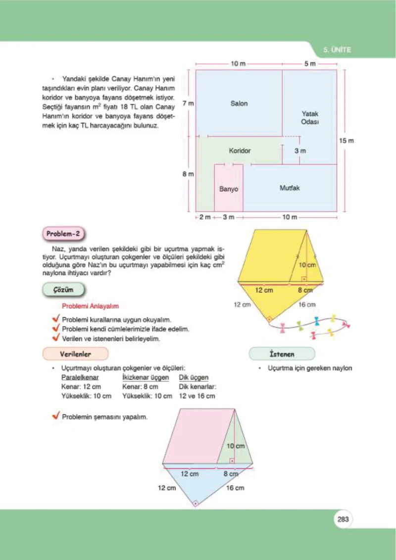 6. Sınıf Matematik Ders Kitabı Cevapları Öğün Yayınlar Sayfa 283
