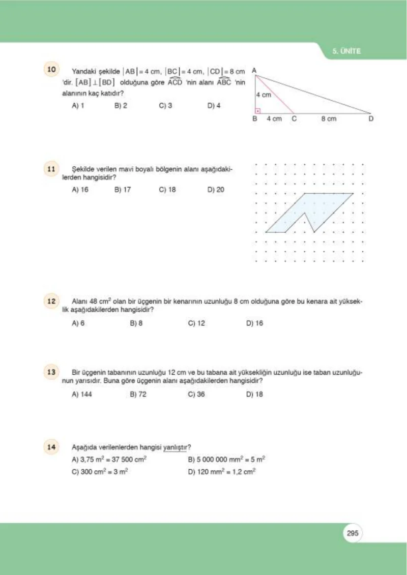 6. Sınıf Matematik Ders Kitabı Cevapları Öğün Yayınlar Sayfa 295
