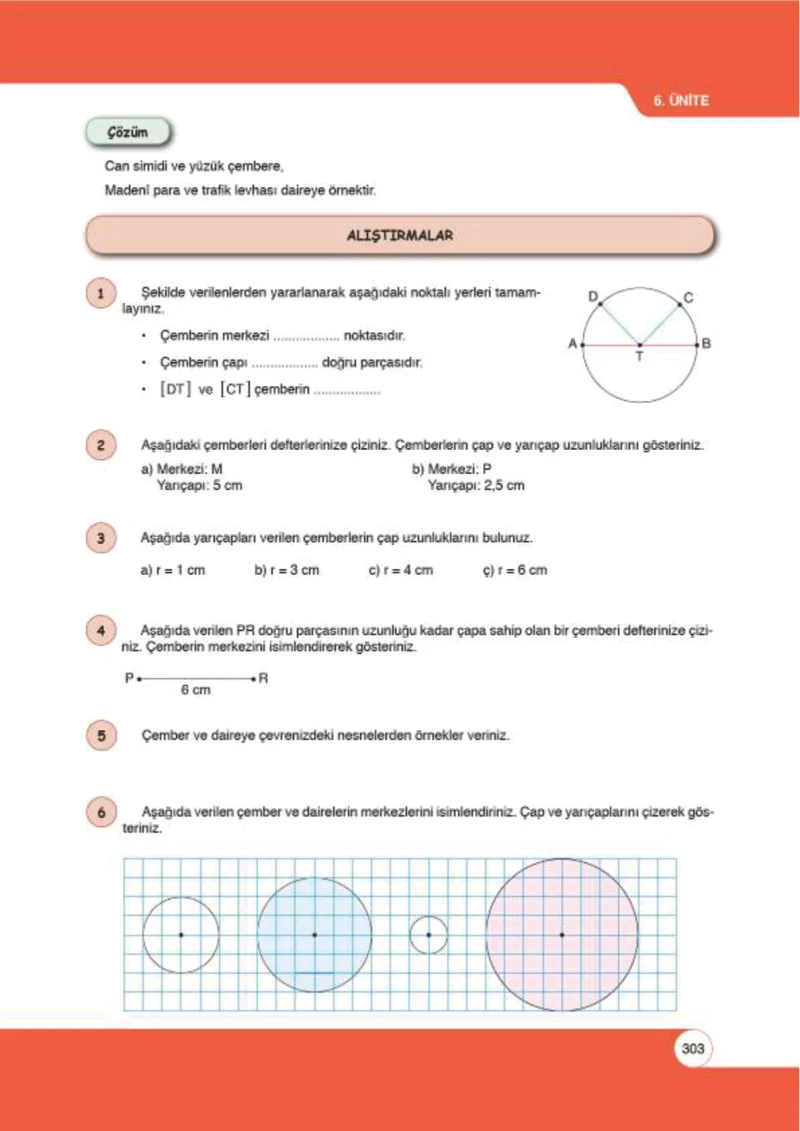 6. Sınıf Matematik Ders Kitabı Cevapları Öğün Yayınlar Sayfa 303