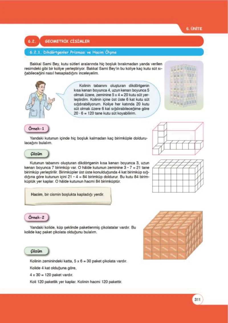6. Sınıf Matematik Ders Kitabı Cevapları Öğün Yayınlar Sayfa 311