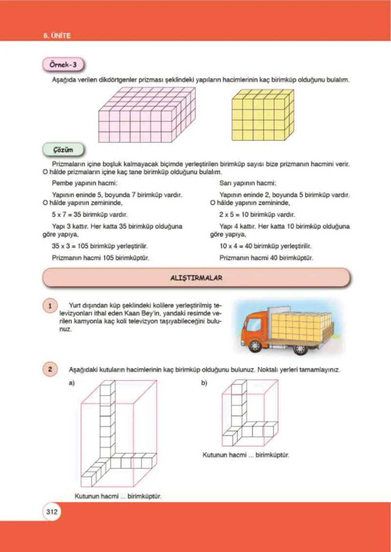 6. Sınıf Matematik Ders Kitabı Cevapları Öğün Yayınlar Sayfa 312