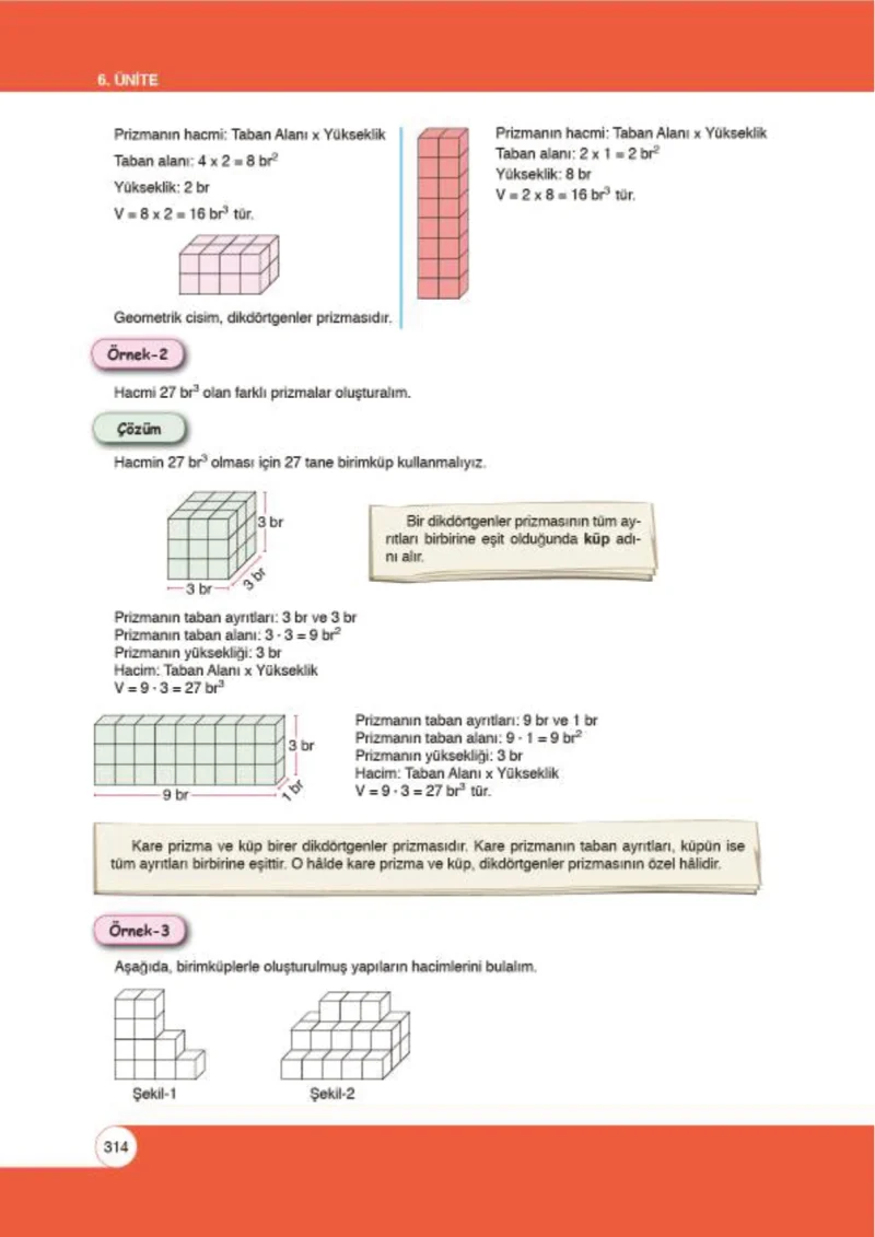 6. Sınıf Matematik Ders Kitabı Cevapları Öğün Yayınlar Sayfa 314