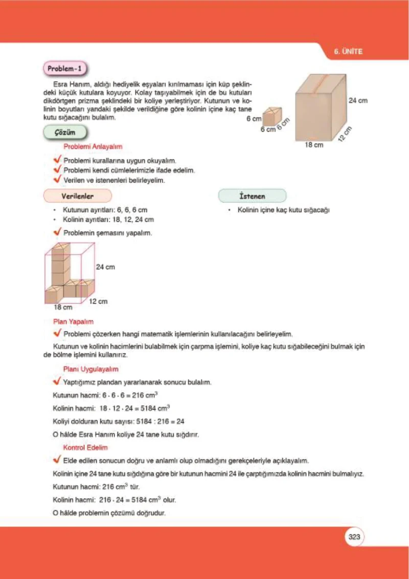 6. Sınıf Matematik Ders Kitabı Cevapları Öğün Yayınlar Sayfa 323