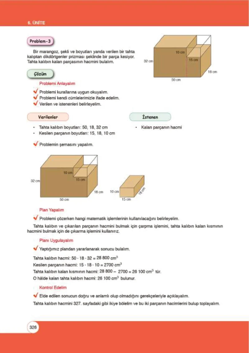 6. Sınıf Matematik Ders Kitabı Cevapları Öğün Yayınlar Sayfa 326