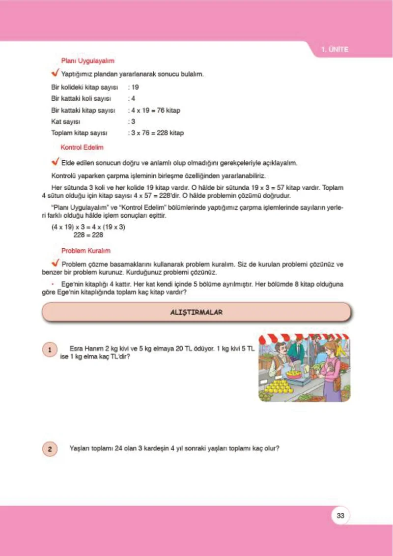 6. Sınıf Matematik Ders Kitabı Cevapları Öğün Yayınlar Sayfa 33