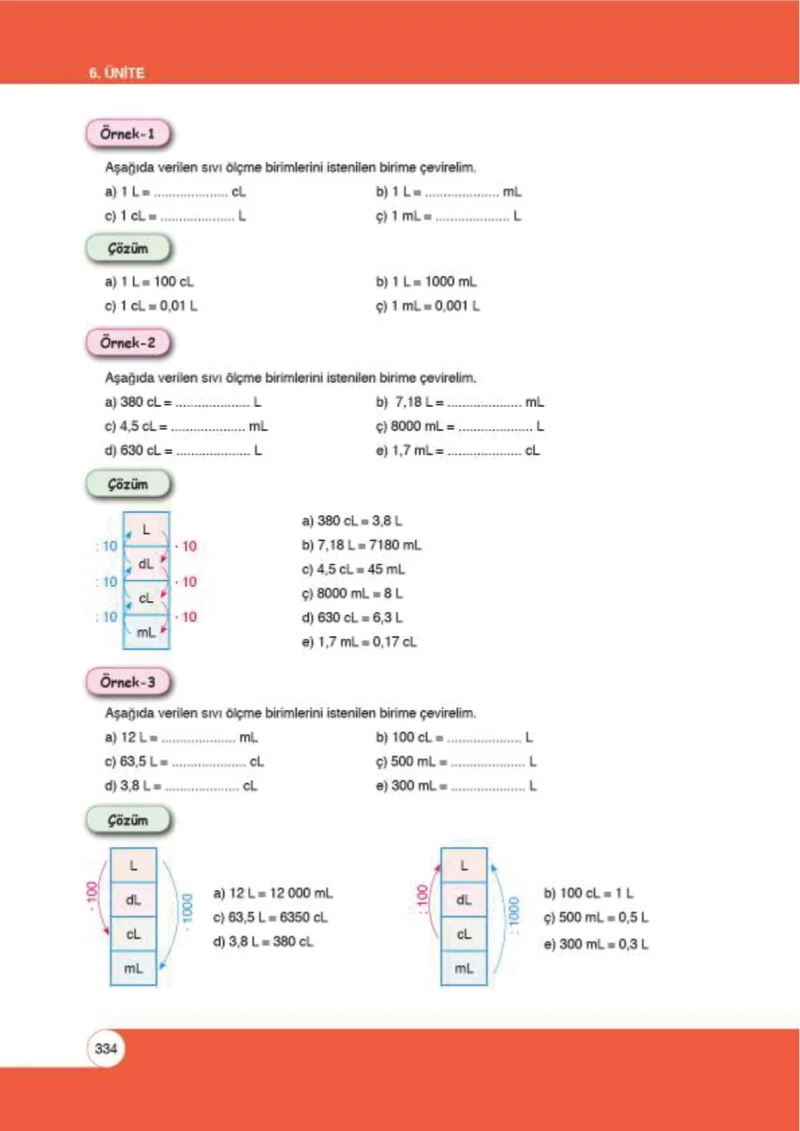 6. Sınıf Matematik Ders Kitabı Cevapları Öğün Yayınlar Sayfa 334