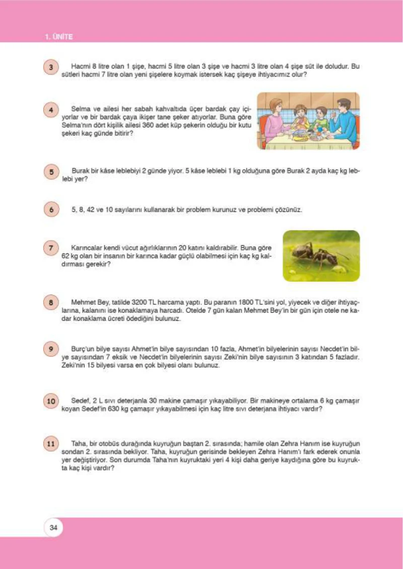 6. Sınıf Matematik Ders Kitabı Cevapları Öğün Yayınlar Sayfa 34