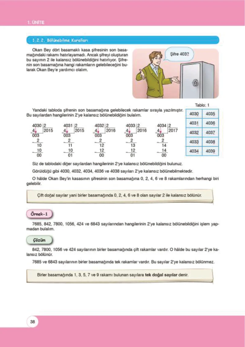6. Sınıf Matematik Ders Kitabı Cevapları Öğün Yayınlar Sayfa 38