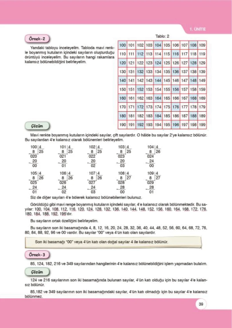 6. Sınıf Matematik Ders Kitabı Cevapları Öğün Yayınlar Sayfa 39