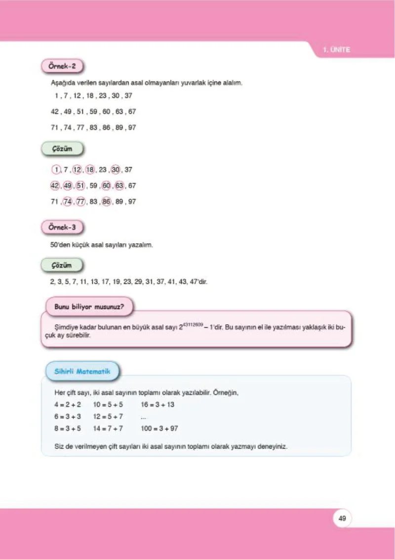 6. Sınıf Matematik Ders Kitabı Cevapları Öğün Yayınlar Sayfa 49