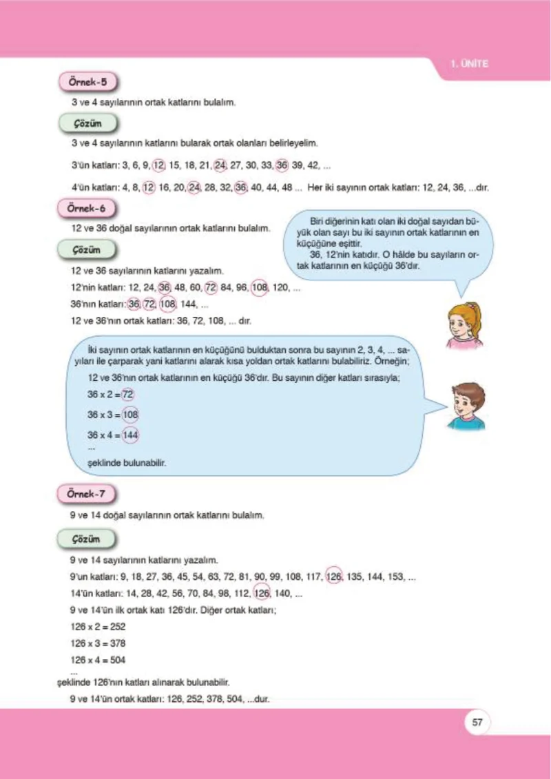 6. Sınıf Matematik Ders Kitabı Cevapları Öğün Yayınlar Sayfa 57