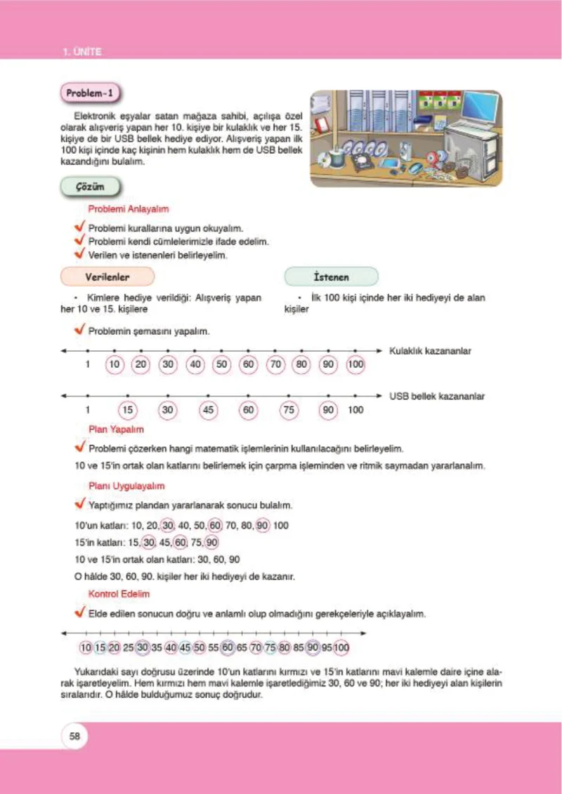 6. Sınıf Matematik Ders Kitabı Cevapları Öğün Yayınlar Sayfa 58