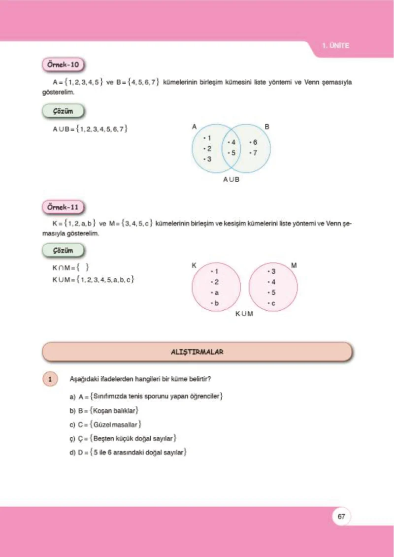 6. Sınıf Matematik Ders Kitabı Cevapları Öğün Yayınlar Sayfa 67