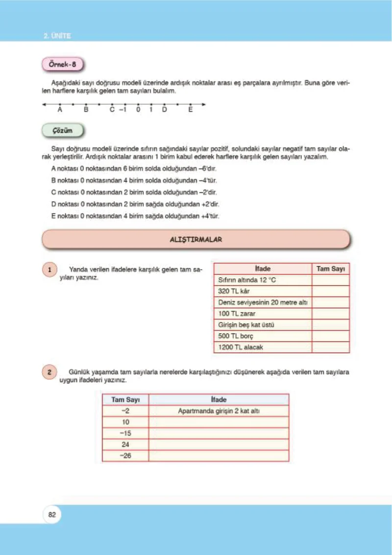 6. Sınıf Matematik Ders Kitabı Cevapları Öğün Yayınlar Sayfa 82
