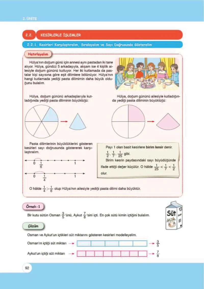 6. Sınıf Matematik Ders Kitabı Cevapları Öğün Yayınlar Sayfa 92