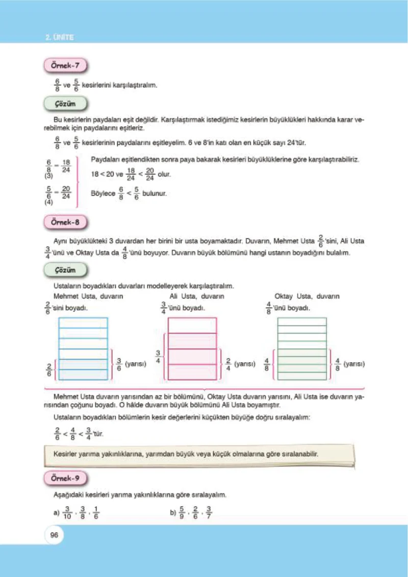 6. Sınıf Matematik Ders Kitabı Cevapları Öğün Yayınlar Sayfa 96