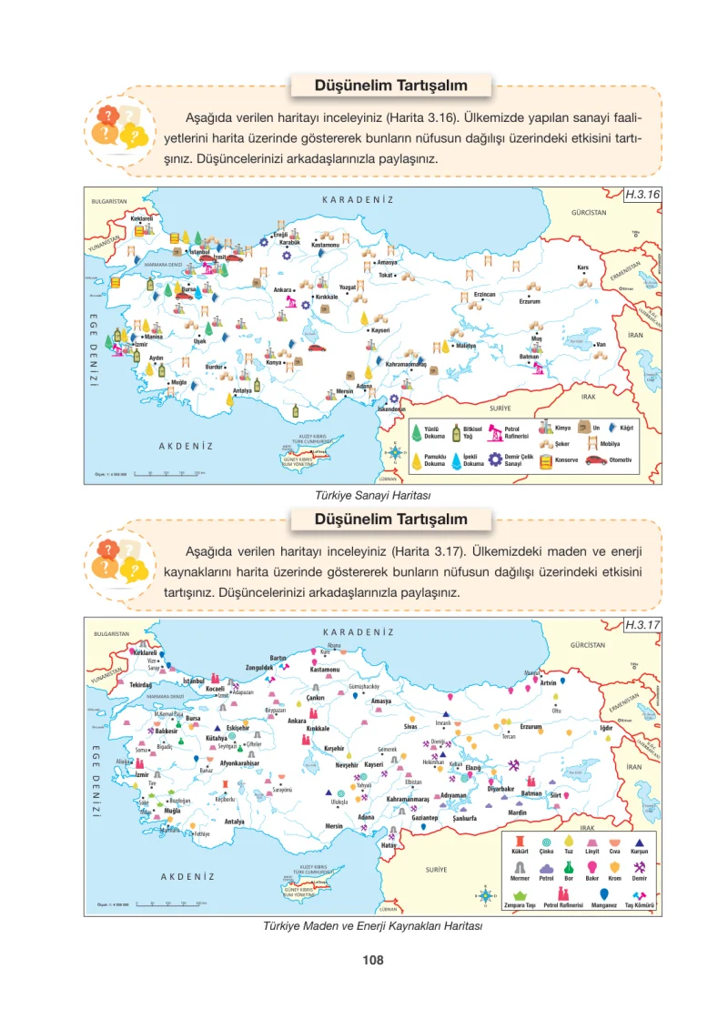 6. Sınıf Sosyal Bilgiler Ders Kitabı Cevapları Anadol Yayınları Sayfa 108