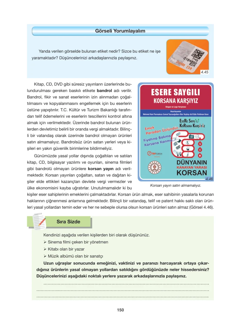 6. Sınıf Sosyal Bilgiler Ders Kitabı Cevapları Anadol Yayınları Sayfa 150