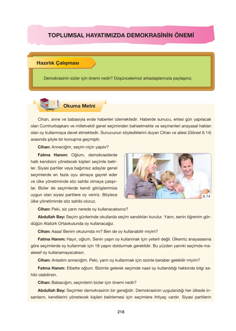 6. Sınıf Sosyal Bilgiler Ders Kitabı Cevapları Anadol Yayınları Sayfa 218