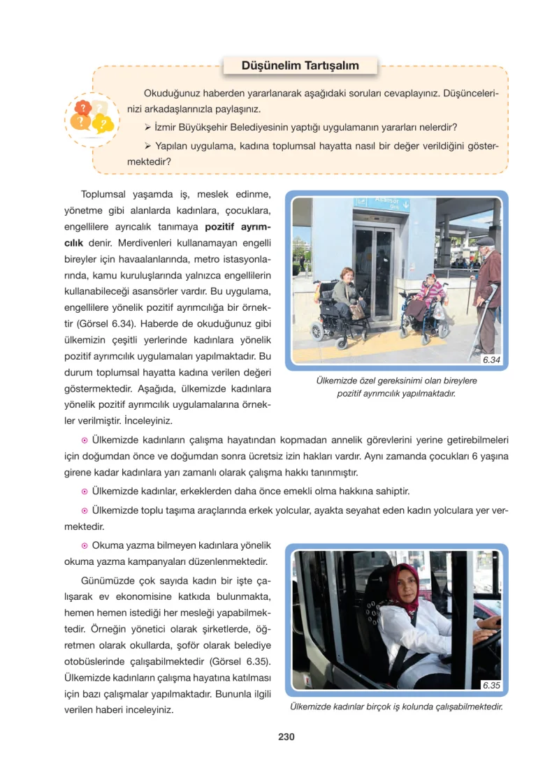6. Sınıf Sosyal Bilgiler Ders Kitabı Cevapları Anadol Yayınları Sayfa 230