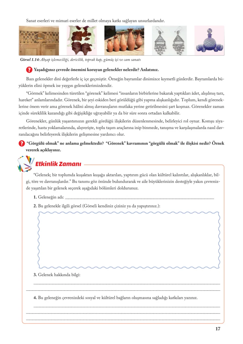6. Sınıf Sosyal Bilgiler Ders Kitabı Cevapları Evos Yayınları Sayfa 17