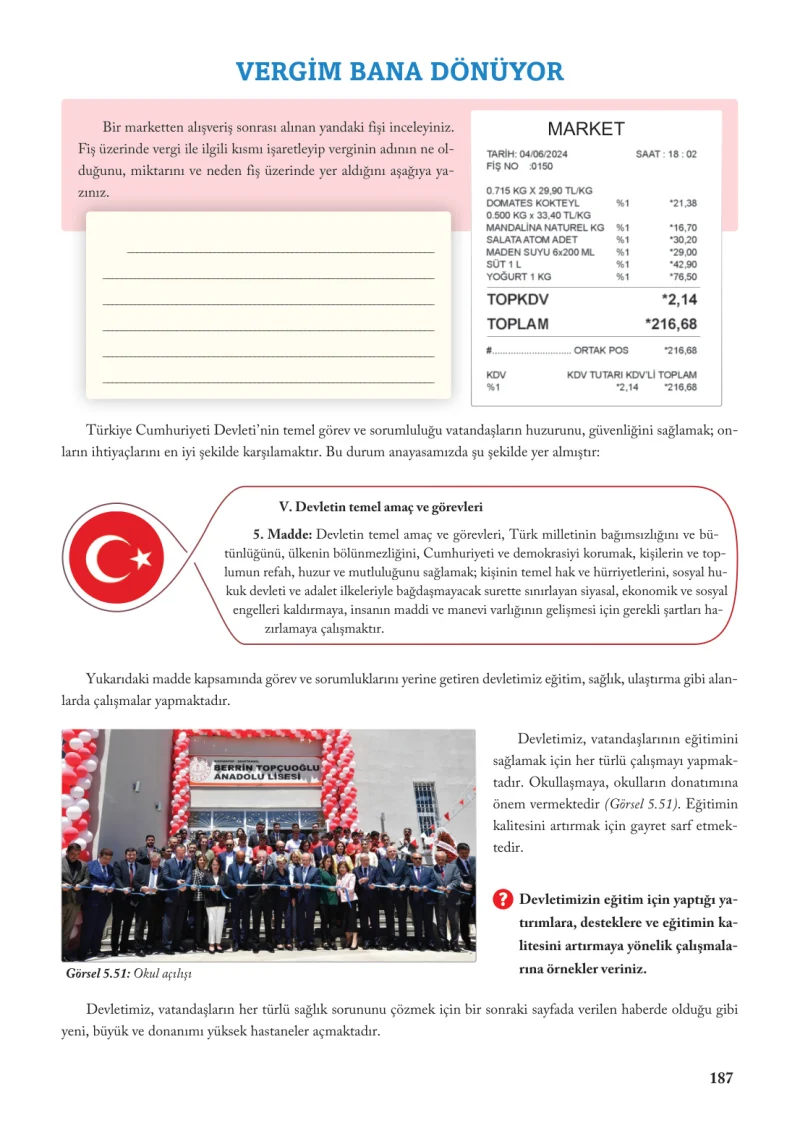 6. Sınıf Sosyal Bilgiler Ders Kitabı Cevapları Evos Yayınları Sayfa 187