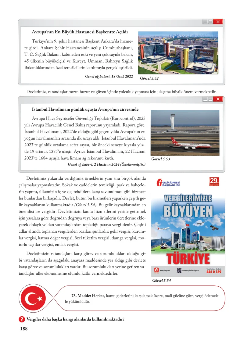 6. Sınıf Sosyal Bilgiler Ders Kitabı Cevapları Evos Yayınları Sayfa 188