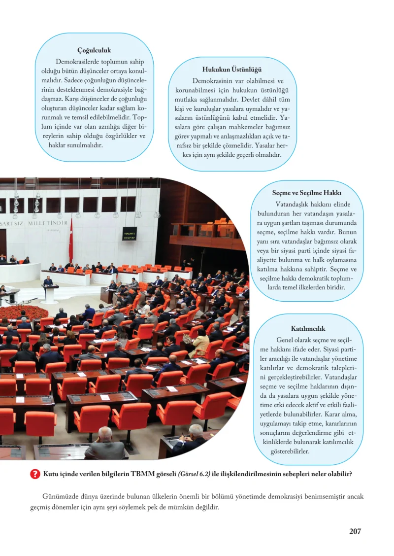 6. Sınıf Sosyal Bilgiler Ders Kitabı Cevapları Evos Yayınları Sayfa 207