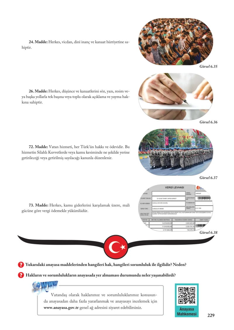6. Sınıf Sosyal Bilgiler Ders Kitabı Cevapları Evos Yayınları Sayfa 229