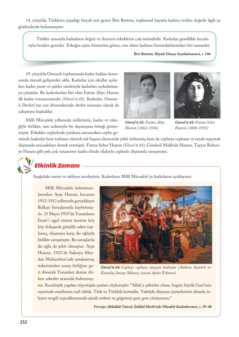 6. Sınıf Sosyal Bilgiler Ders Kitabı Cevapları Evos Yayınları Sayfa 232